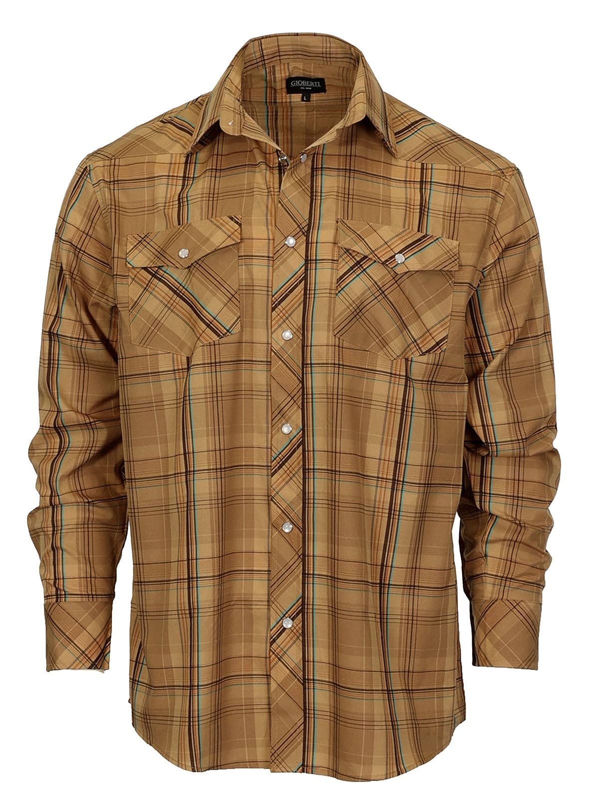 b-one inc – wholesale Buttoned-down shirt – Men's – Men's Pearl Snap Button Down Plaid Long Sleeve Western Shirt11
