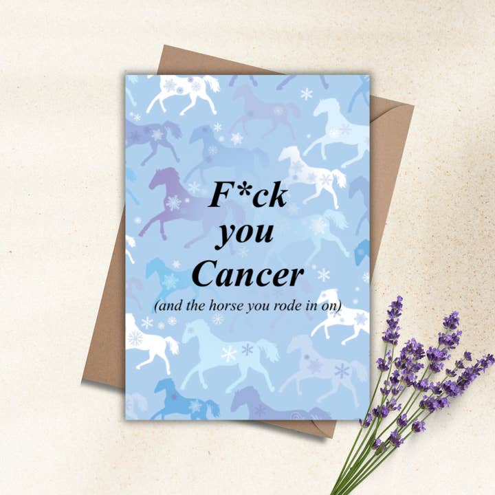 Tarjeta Humorística «F*ck You Cancer» para venta al por mayor de The Elephant in the Room Gifts