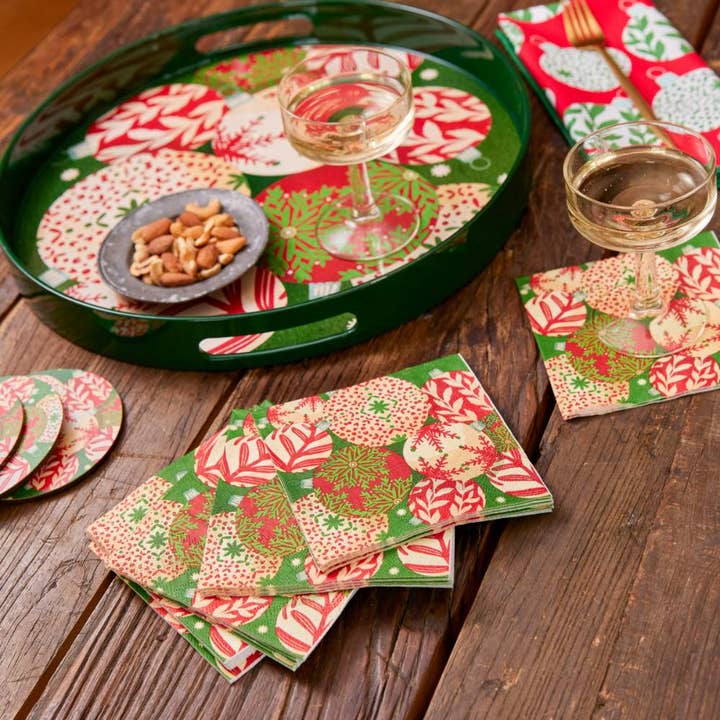 rockflowerpaper – Großhandel Einweg-Serviette – SCANDI ORNAMENTS Cocktail-Servietten aus Papier, 20 Stück