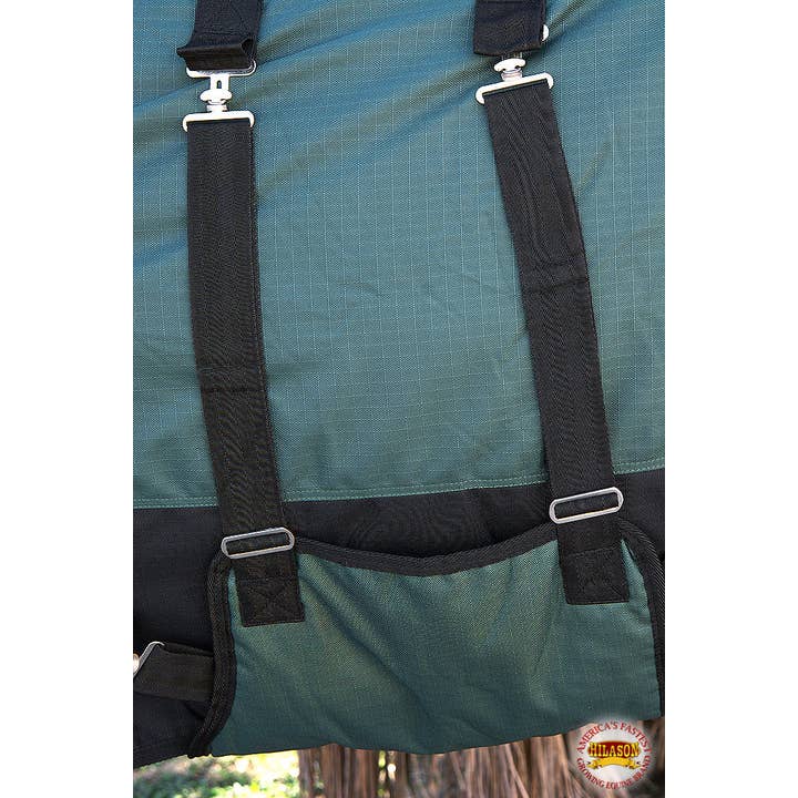 HILASON 1200D Winter Waterproof Poly Horse Blanket Belly Wrap Green | Turnout Blankets for Horses for wholesale on Faire6