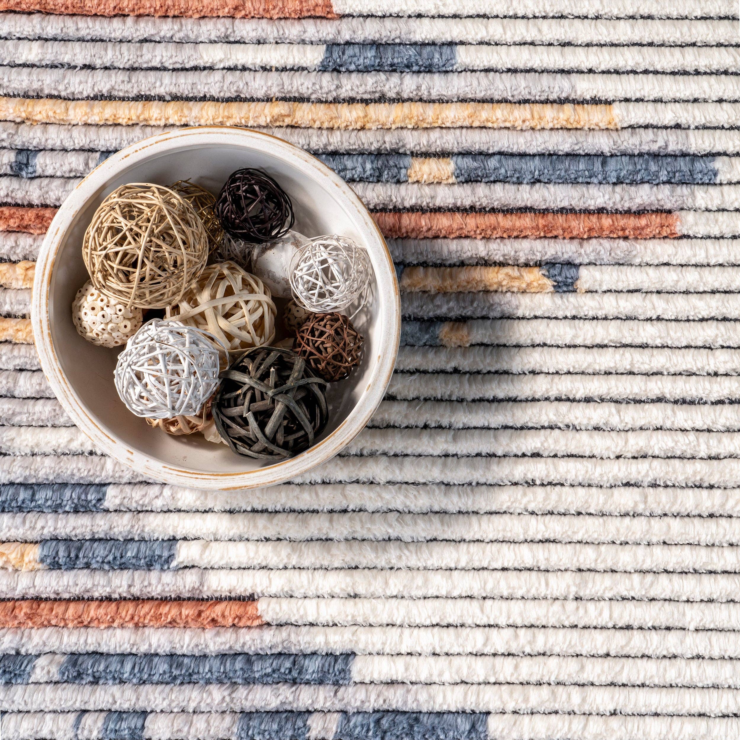 Beige Morgan Contemporary Shag Fringe Area Rug for wholesale on Faire13