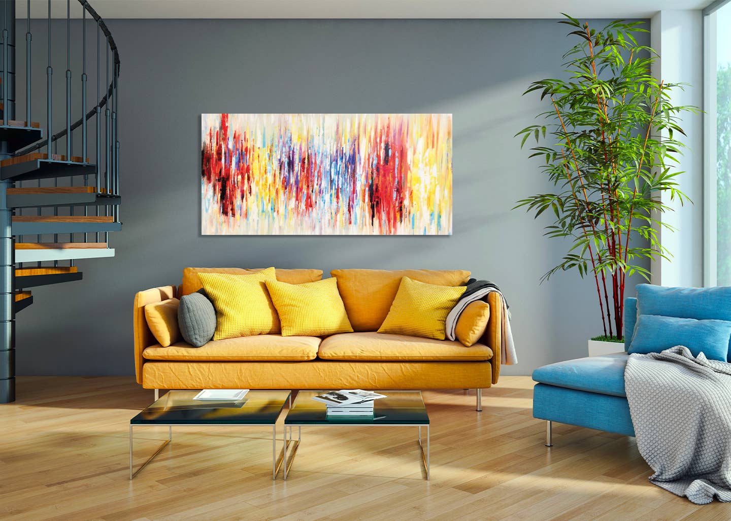 AGAVE S.R.L. - Wholesale Painting/Drawing - Hand-painted picture “Frequencies 140x70"1