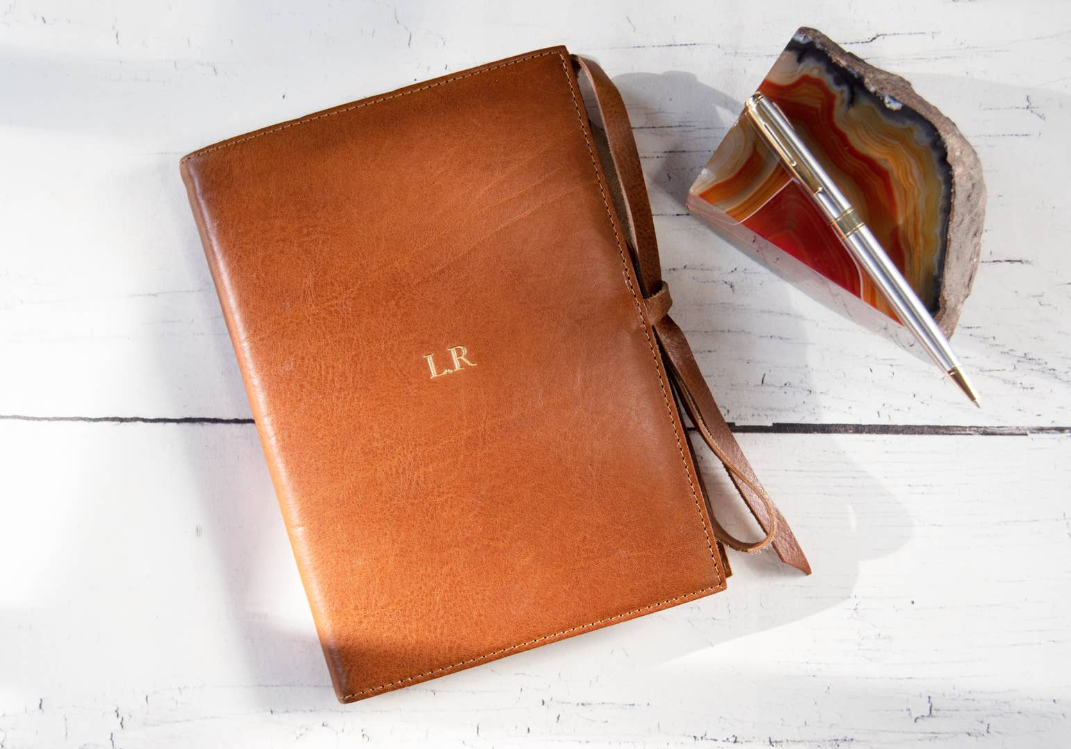 Sadel Brown LEATHERKIND Rustico A5 Påfyllningsbar tidskrift för wholesale på Faire0