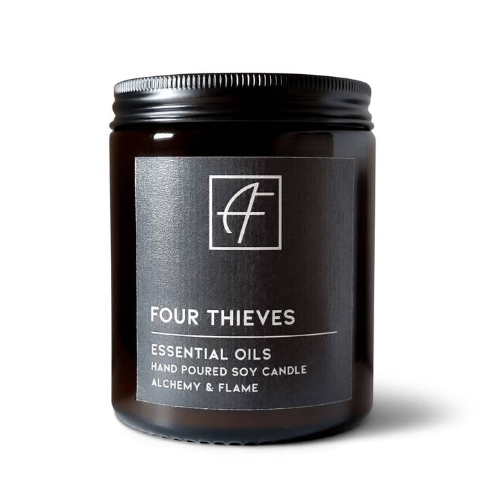 Vela de Óleo Essencial Quatro Ladrões 170g | Vela de Wick Madeira por atacado de Alchemy and Flame