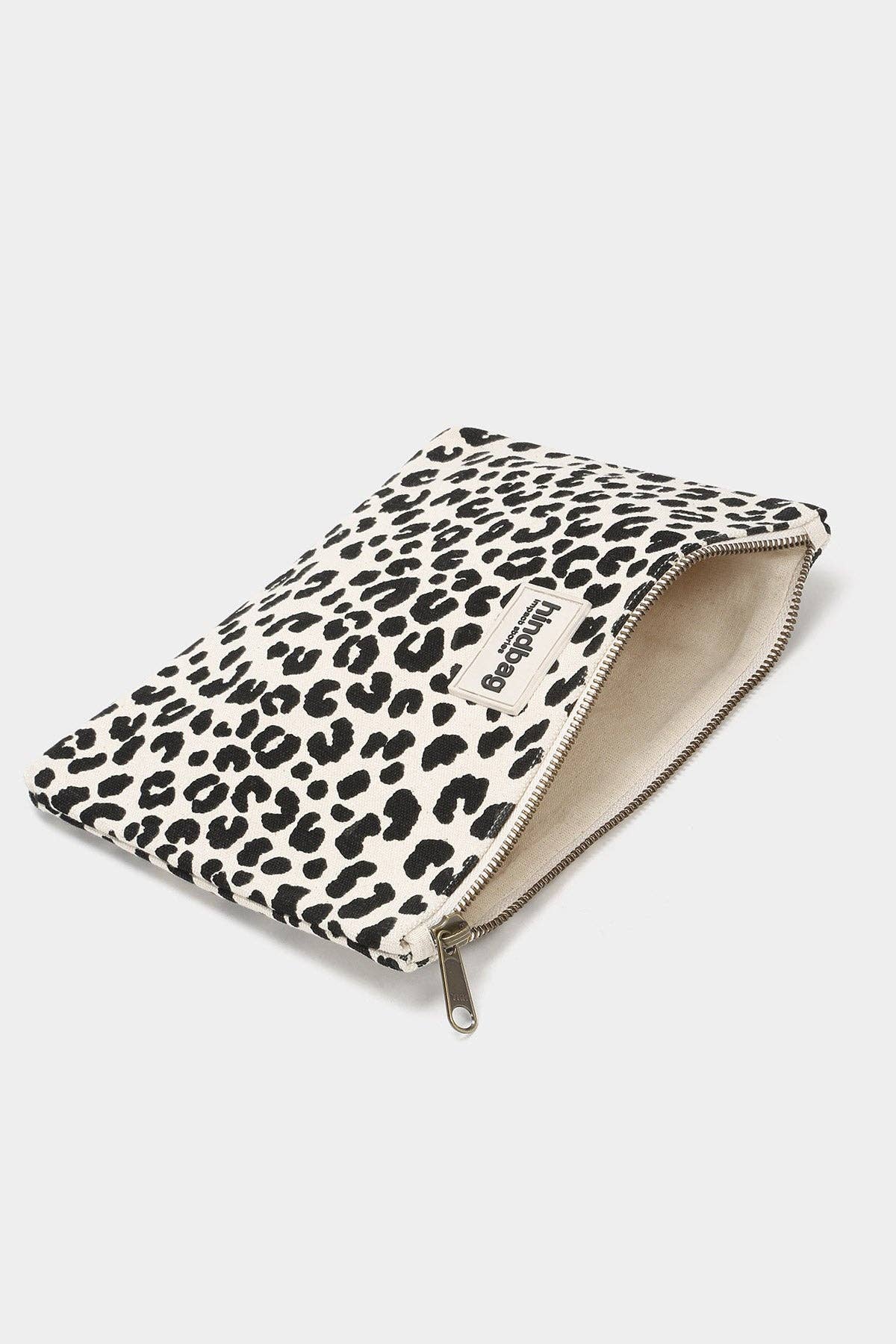 Hindbag - Wholesale Pouch - Women's - Ema Leopard Off-white Pouch3