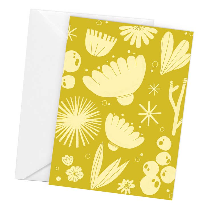 Botanical Motif - Illustrated Greeting Card for wholesale by Maia Fadd