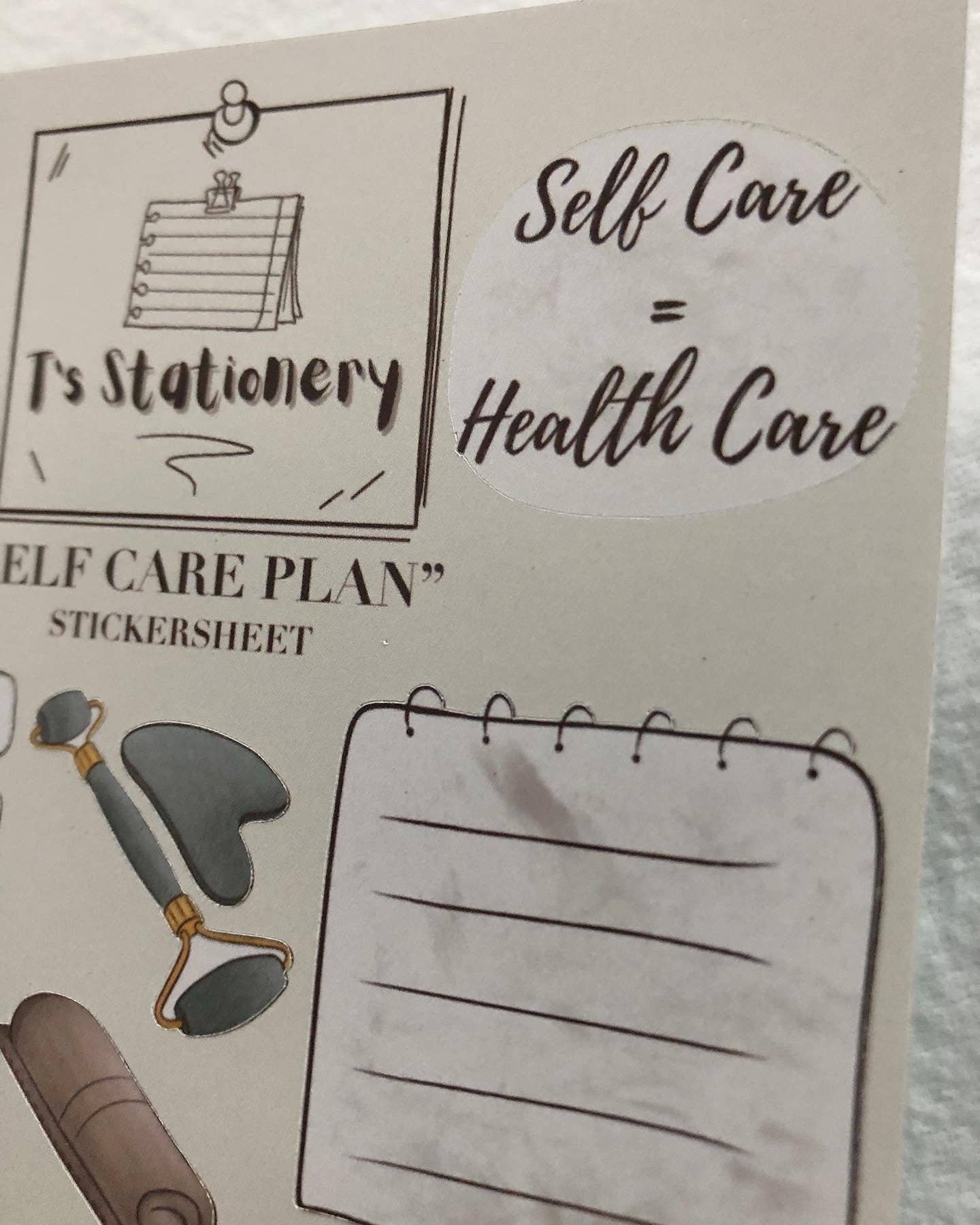 T's Stationery - Wholesale Sticker - "Self Care Plan" Planner Stickers5