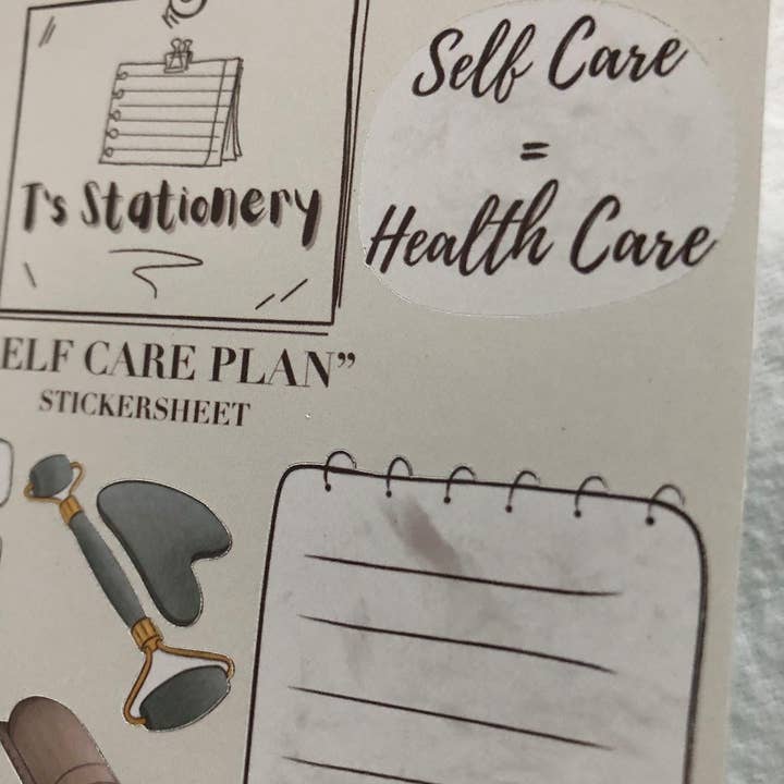 T's Stationery - Wholesale Sticker - "Self Care Plan" Planner Stickers5