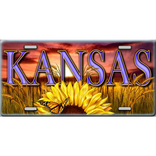 Kansas Sunset Nummernschild für den Großhandel von Make It Yours