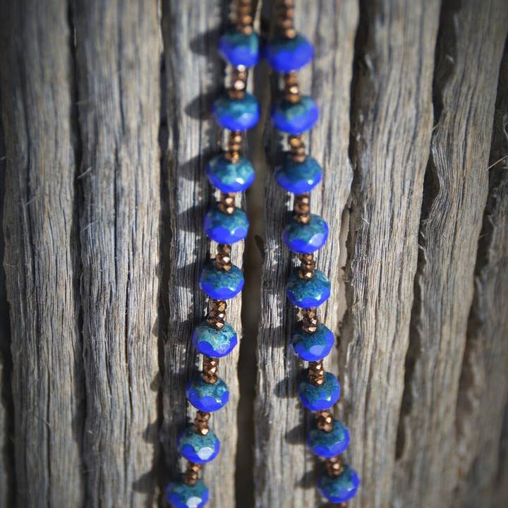 Cobalt Blue, Princess Length, Boho Necklace for wholesale by Casa Kira