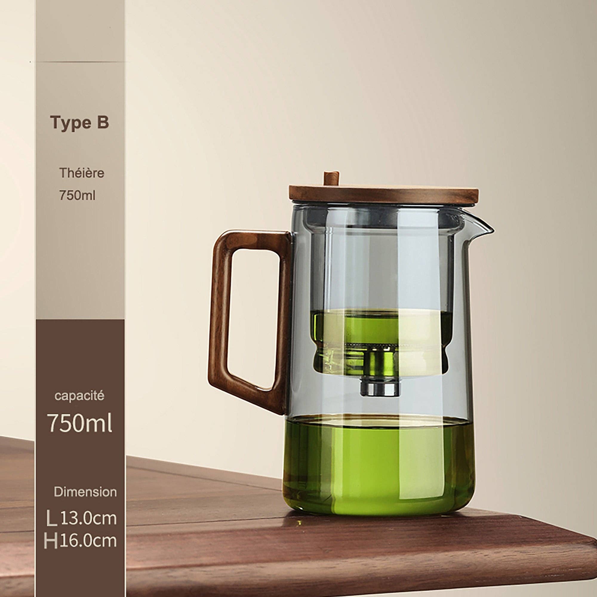 MinoCraft - Wholesale Tea Pot - Glass teapot with infusion time control function1