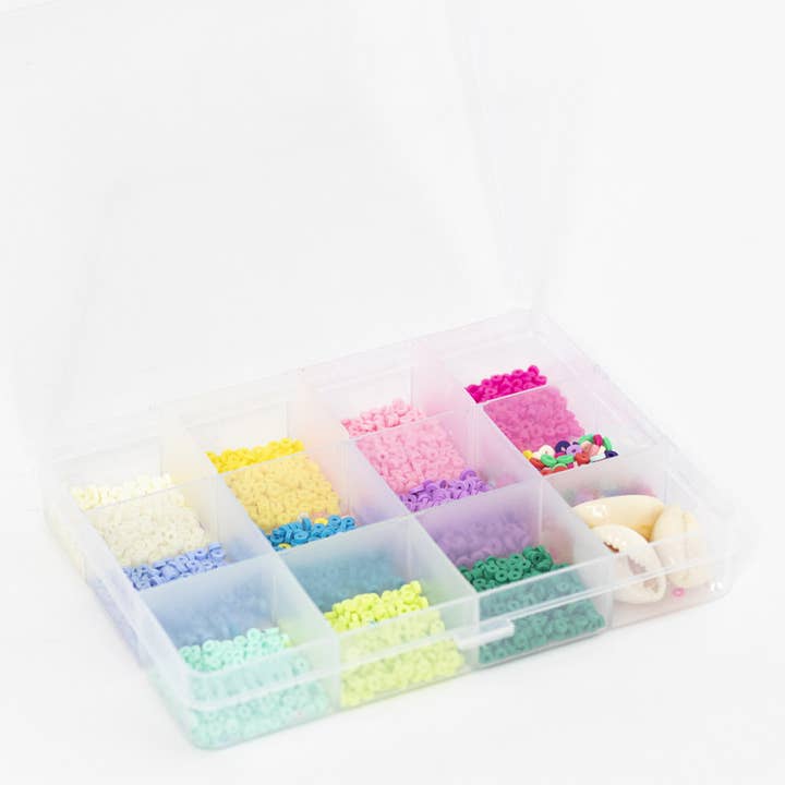 La Petite Épicerie - Wholesale Beads - Box of 11 POP colors of 3mm Heishi beads + accessories12