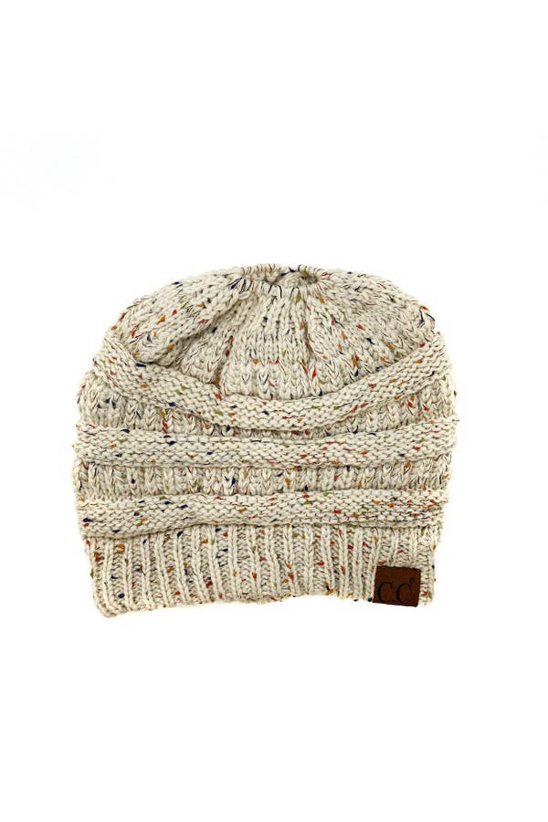 Suzie Q USA – wholesale Beanie – Women's – CC Cable Knit Beanie Tail Confetti Hat9