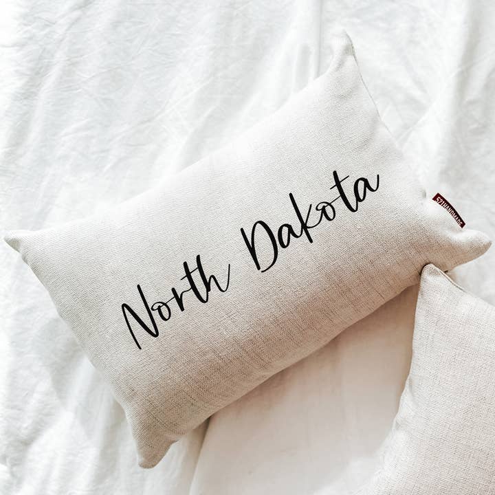 Almofada de Estado Custom Dakota do Norte por atacado de 521handmade