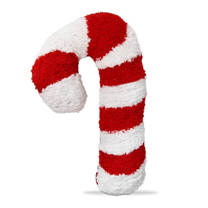 tag - Wholesale Throw/Decorative Pillow - Christmas Candy Cane Pillow - Red