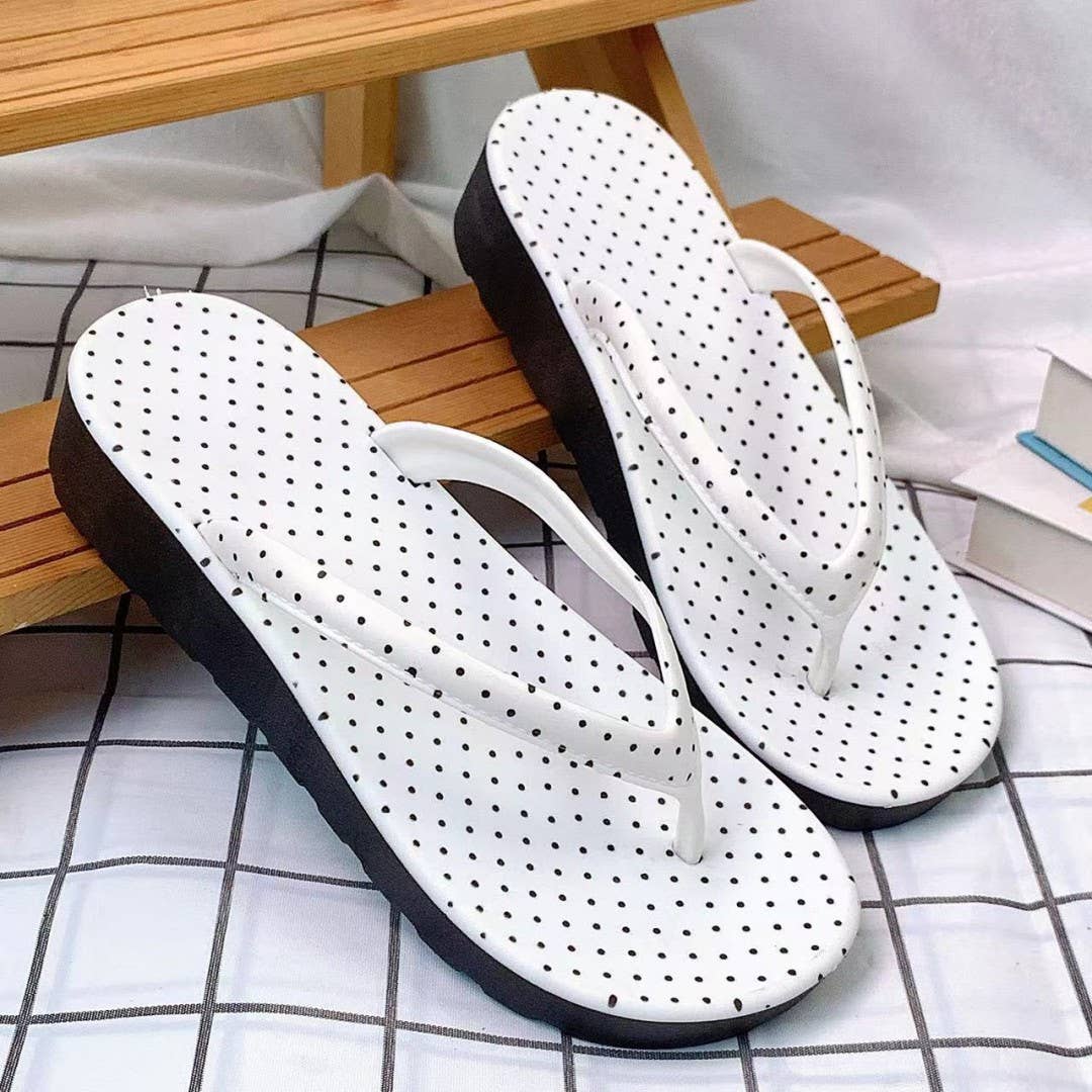 UNISHE – Engroshandel Slippers - Dame – Moderigtige Tanga Printede Klipklappere Strandsandaler ZK32735