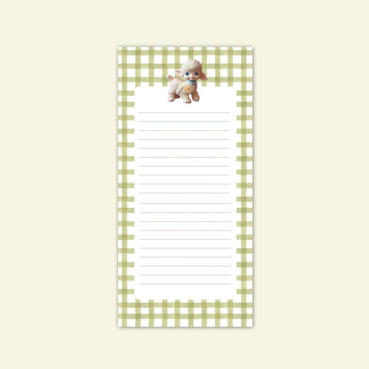 Lamb Memo Pad for wholesale by Shellflower