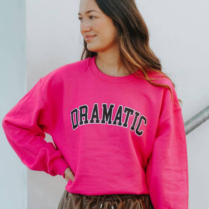 Dramatic Crewneck Sweatshirt - PINK for wholesale by Mugsby