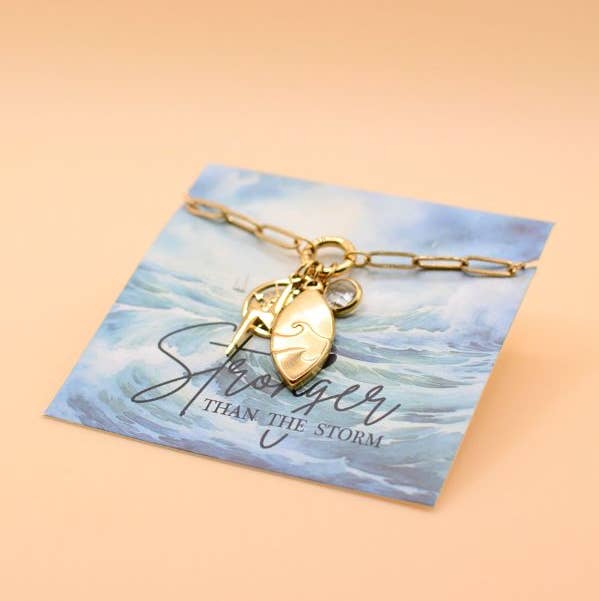 Two and Crew - Faith Based Jewelry & Gifts - Wholesale Pendant/Charm Necklace - Stronger than the storm charm necklace Faith Jewelry, Hope5