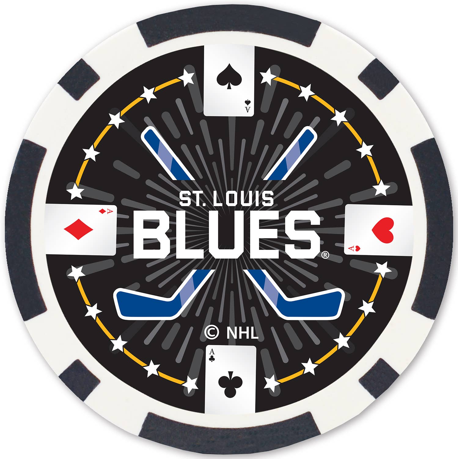 Masterpieces Puzzles - Wholesale Card Game - St. Louis Blues 100 Piece Poker Chips3