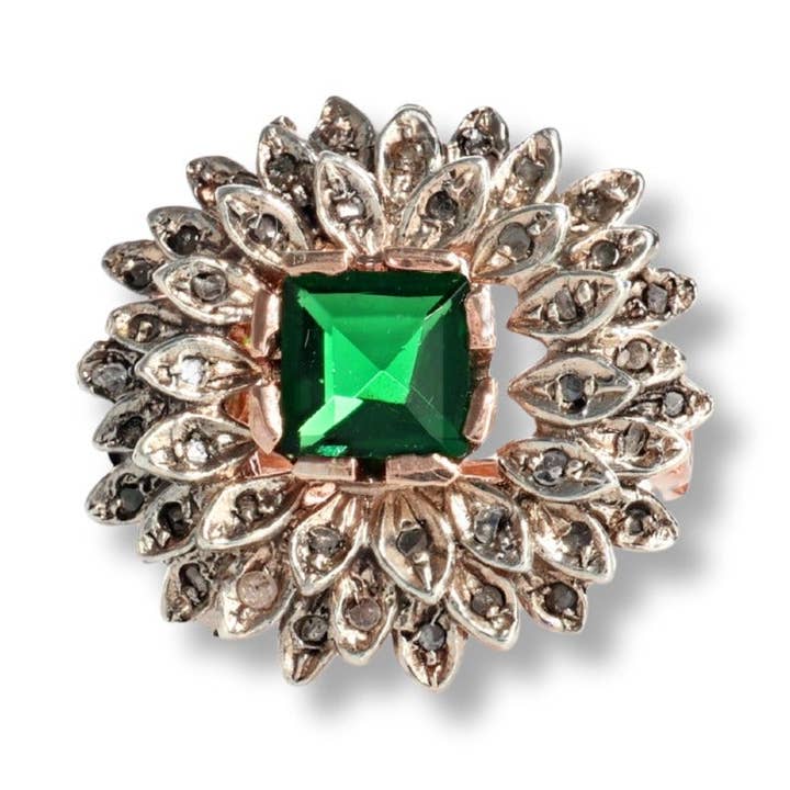 Ancient Reproduction Ring in 925 Silver and 9 Kt Gold for wholesale by Gold Antique