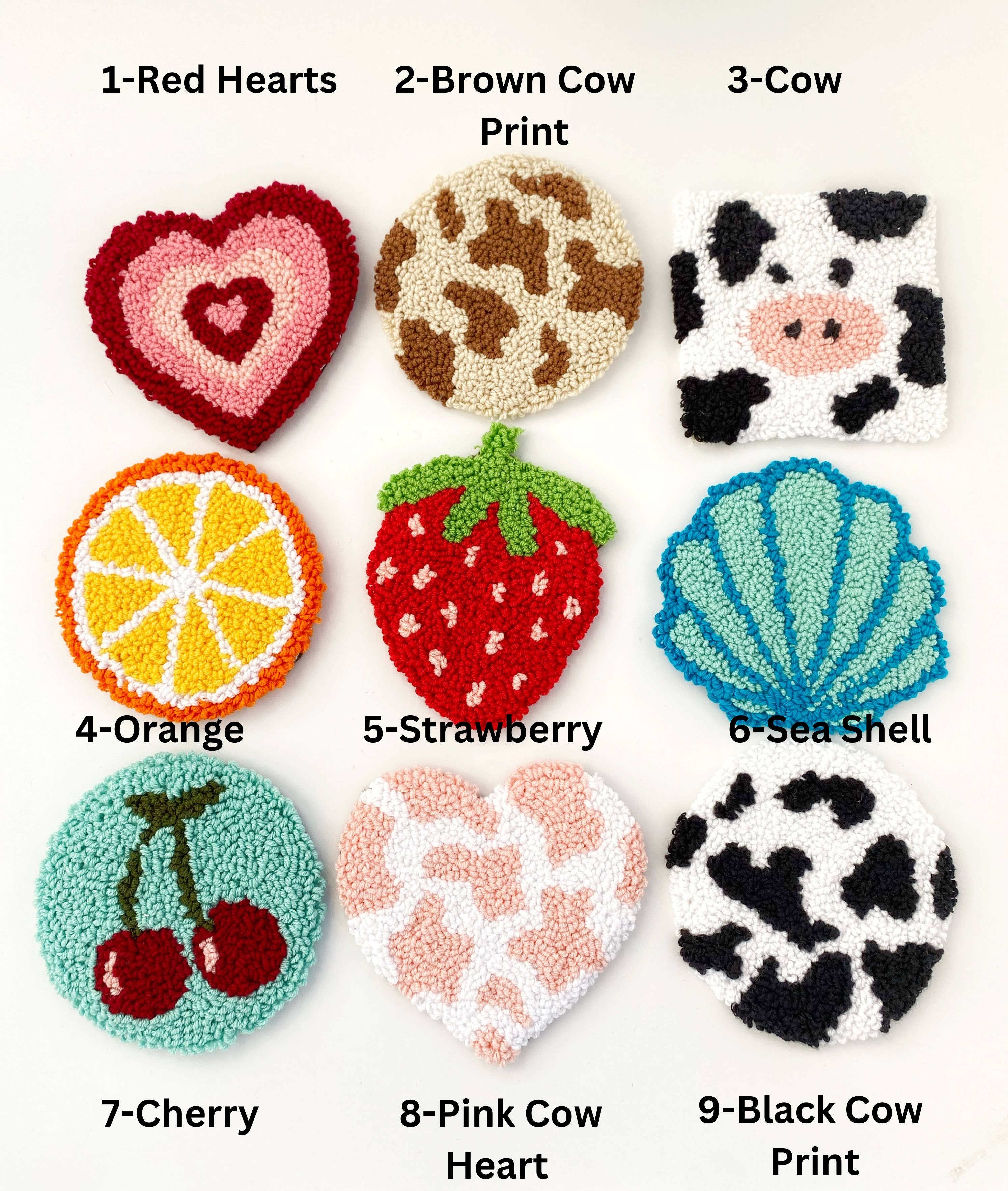 Honey Art and Nature - Wholesale Coasters - Punch Needle Coasters, Keychain, Pin, Badge,Magnet,Hair Clip2