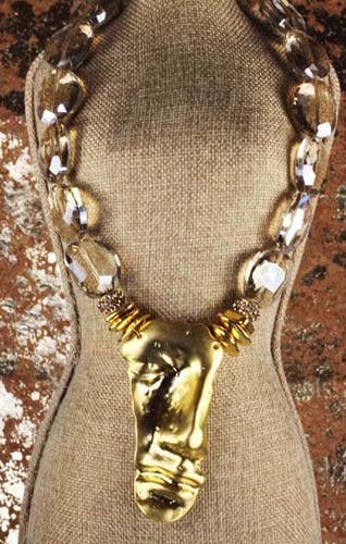 Aclue! Jewelry by Celest Anderson - Wholesale Pendant/Charm Necklace - Her Mask3