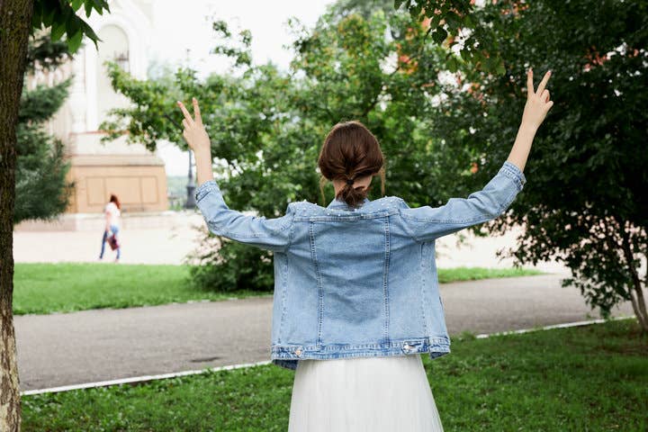 Simply Name It - Wholesale Denim Jacket - Women's - Blue Denim Jacket with Pearls1