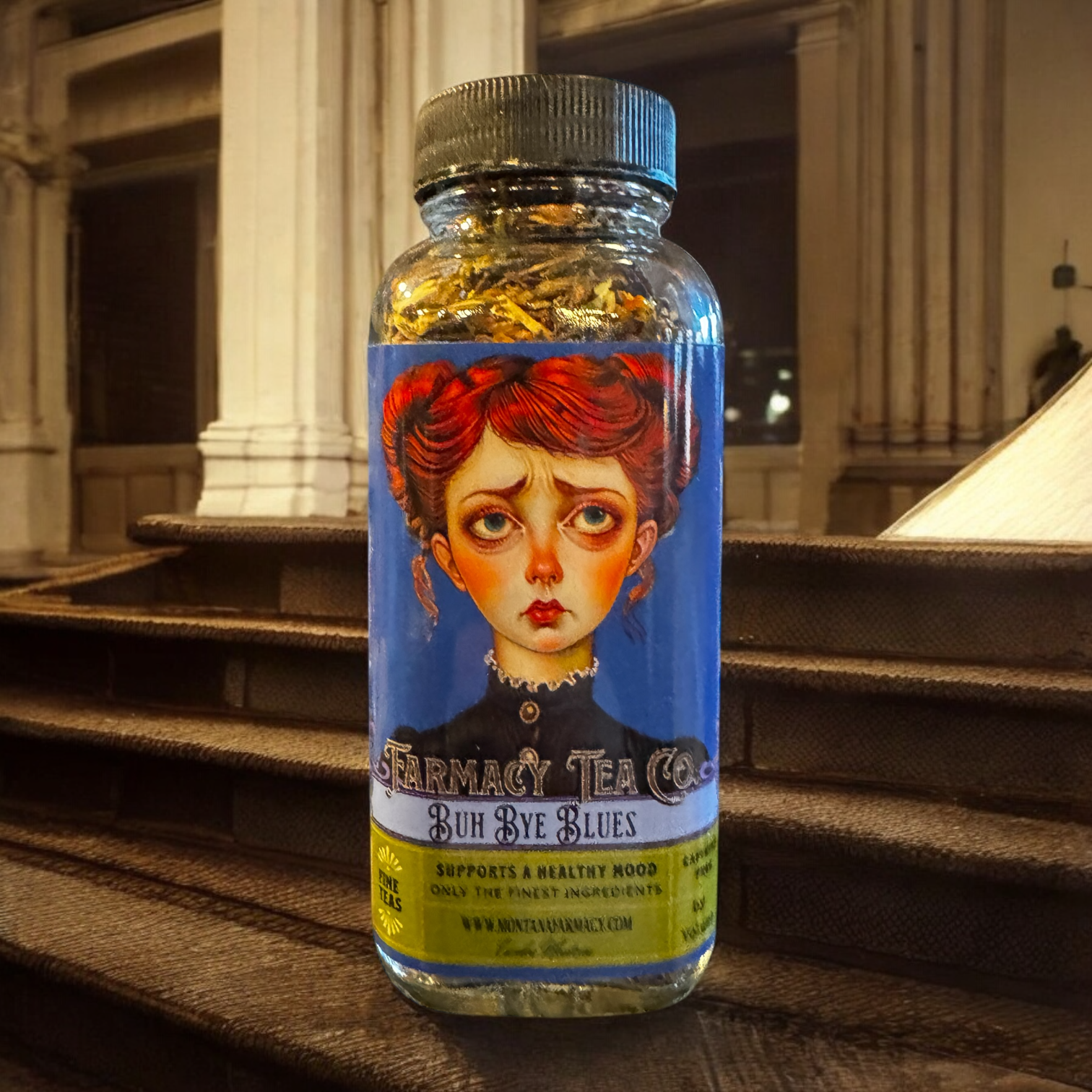 Montana Farmacy - Wholesale Health/Detox Tea - Buh Bye Blues Mental Wellness & Sad Support Vintage Tea5