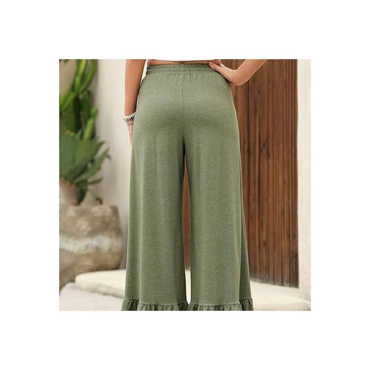 kycozy - Wholesale Pants - Women's - Flared Hem Loose Cropped Pants5