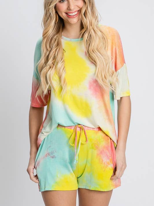 T-shirt Tie-Dye à épaules tombantes, WT9489 pour la vente par GeeGee x Lovelo