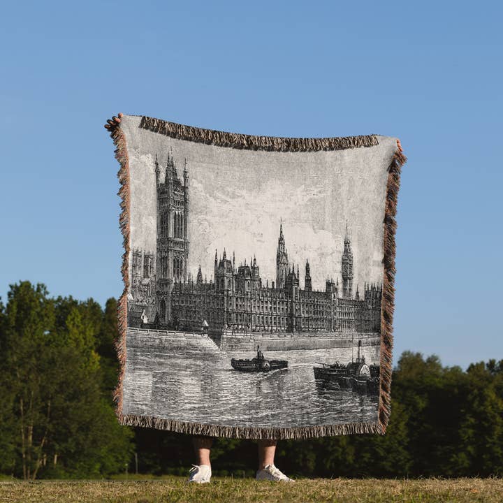 3dRose - Wholesale Throw Blanket - 3dRose, Famous Londons Big Ben In Black n White, Blanket1