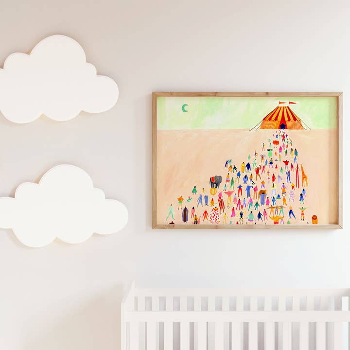 Little Black Cat Illustrated Goods - Wholesale Art Print - Kids & Baby - Nights At The Circus Art Print | Nursery Wall Art | Fun5