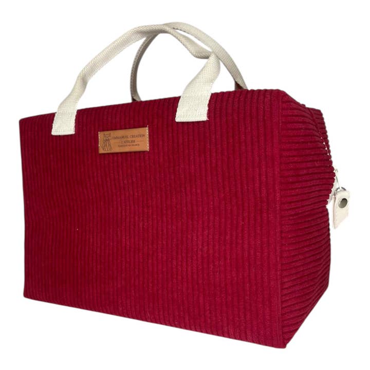 Ice cube M cooler bag, "Corduroy" wine lees for wholesale by Emmanuel Création