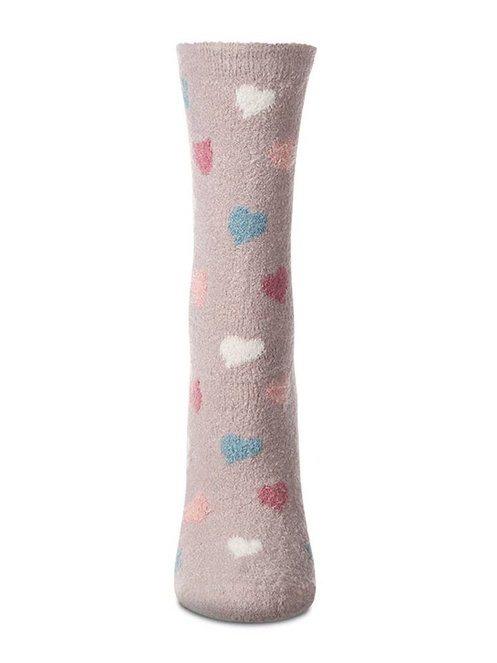 Cement All Over Hearts Non-Skid Lavender Infused Crew for wholesale on Faire1