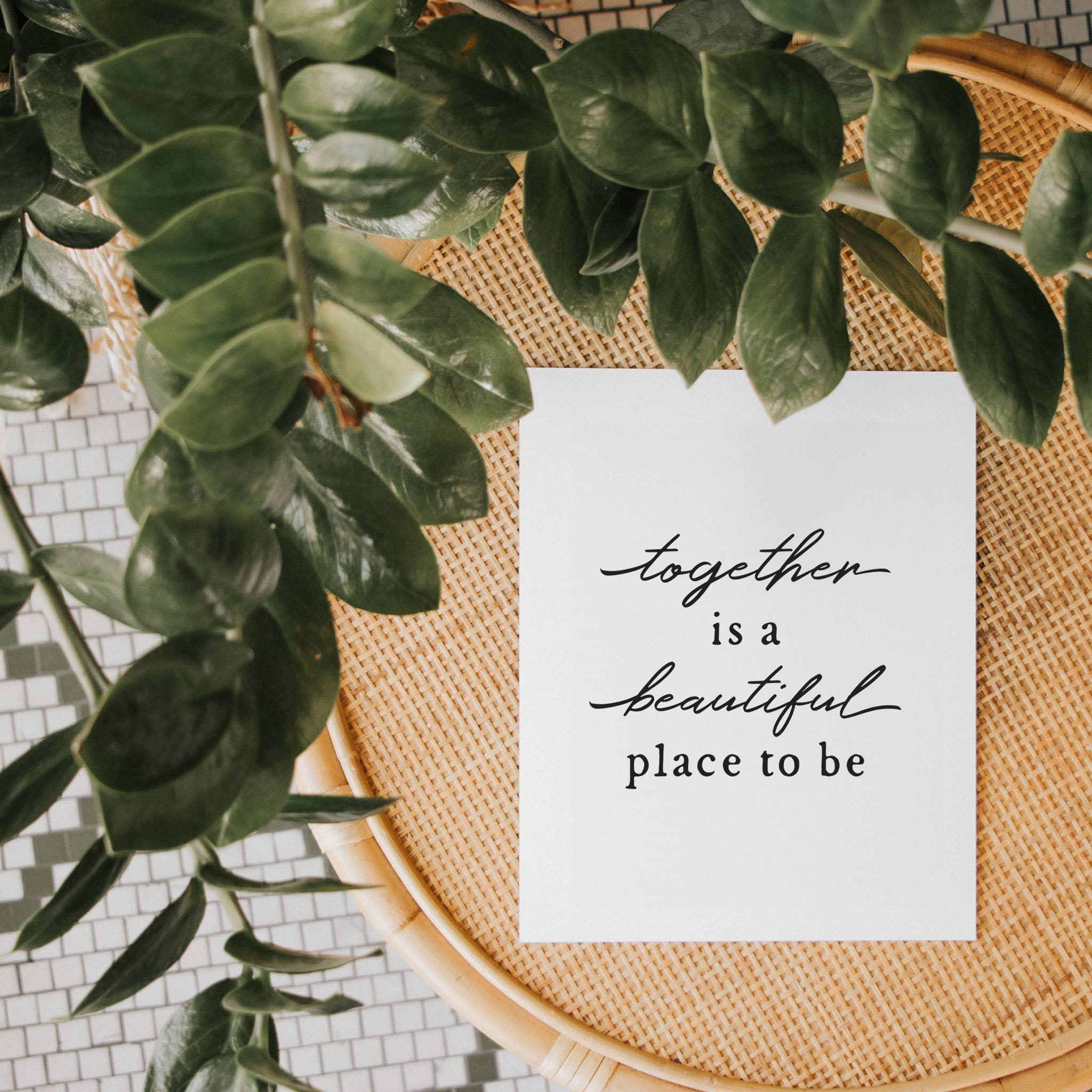 The Anastasia Co - Wholesale Art Print - Together is a Beautiful Place to Be Art Print1