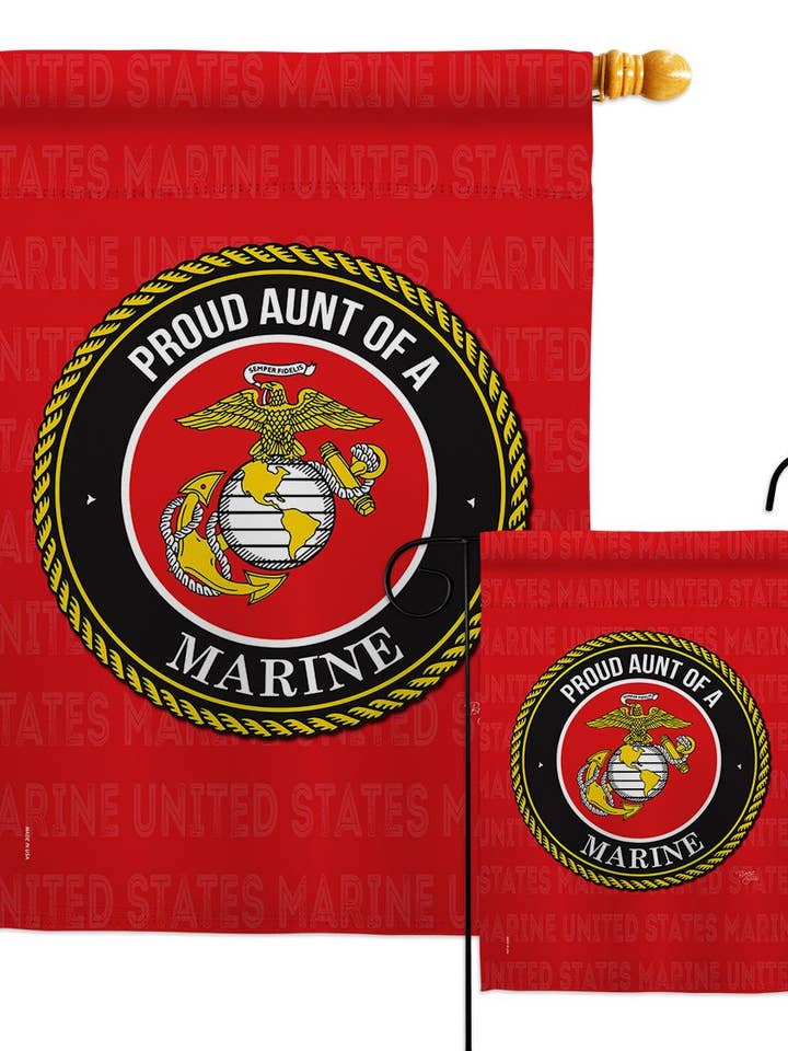 Drapeau décoratif du corps des Marines militaires des forces armées de la tante pour la vente par Two Group Flag Co