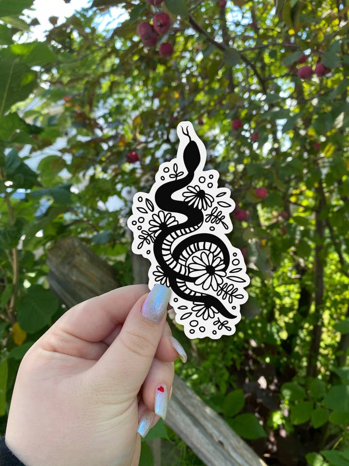 Adhesivo de serpiente | Flores | Diseño estético | Resistente a la intemperie, duradero | Rising River Co para venta al por mayor de Rising River Co