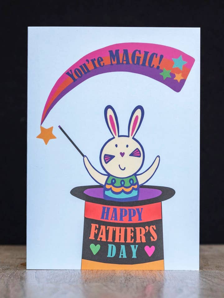 Magic Rabbit Father's Day Card for wholesale by Lunar Apple