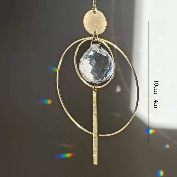 Atelier Intuitive - Wholesale Suncatcher - ATHENA • Geometric brass & glass crystal suncatcher1