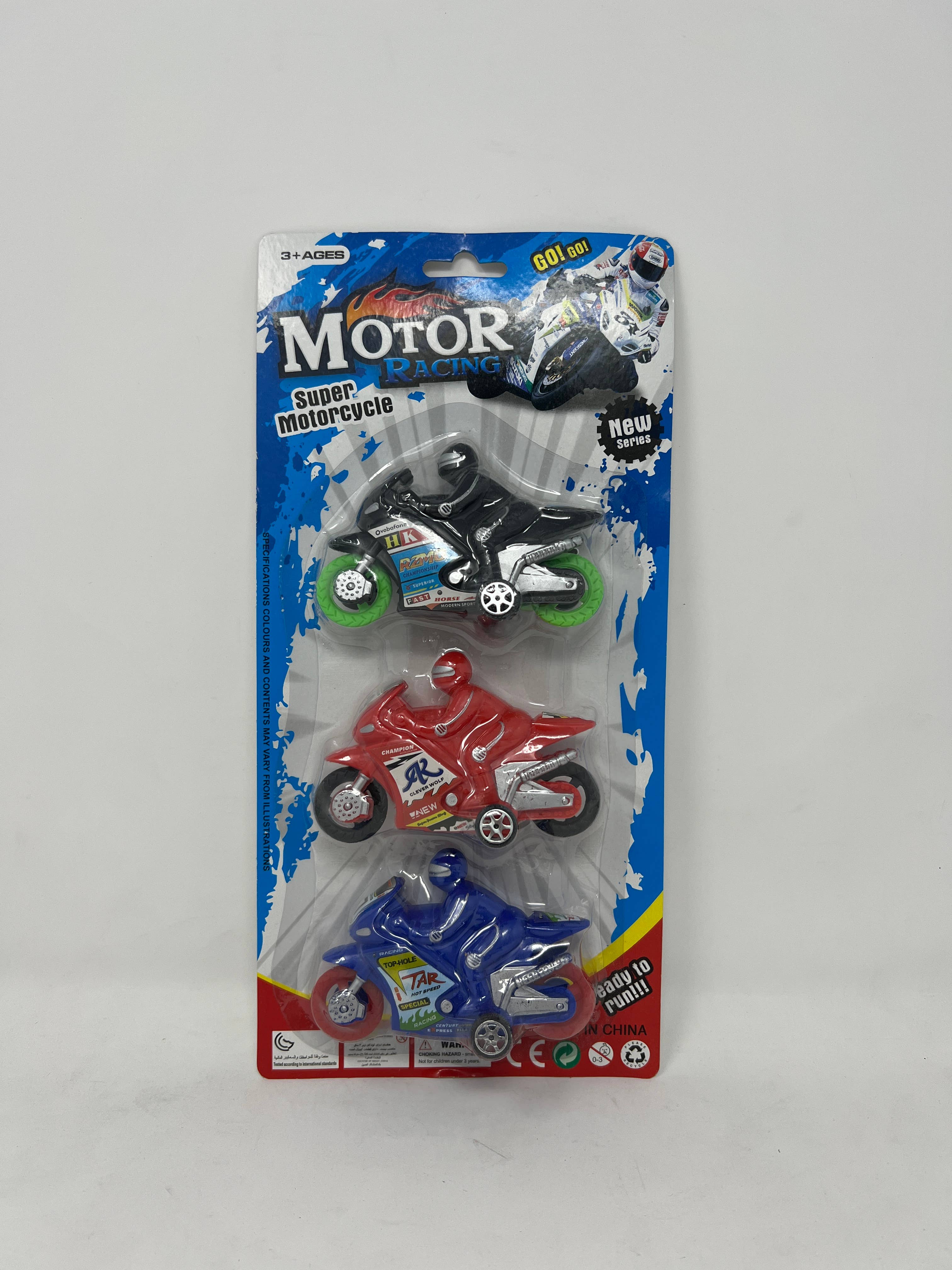 USA HomeMax - Wholesale Toy Car/Truck - Kids - 3pc Motor Racing - Super Motorcycle 0