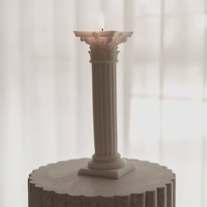 Classical Roman Column Candle for wholesale by La Mèche