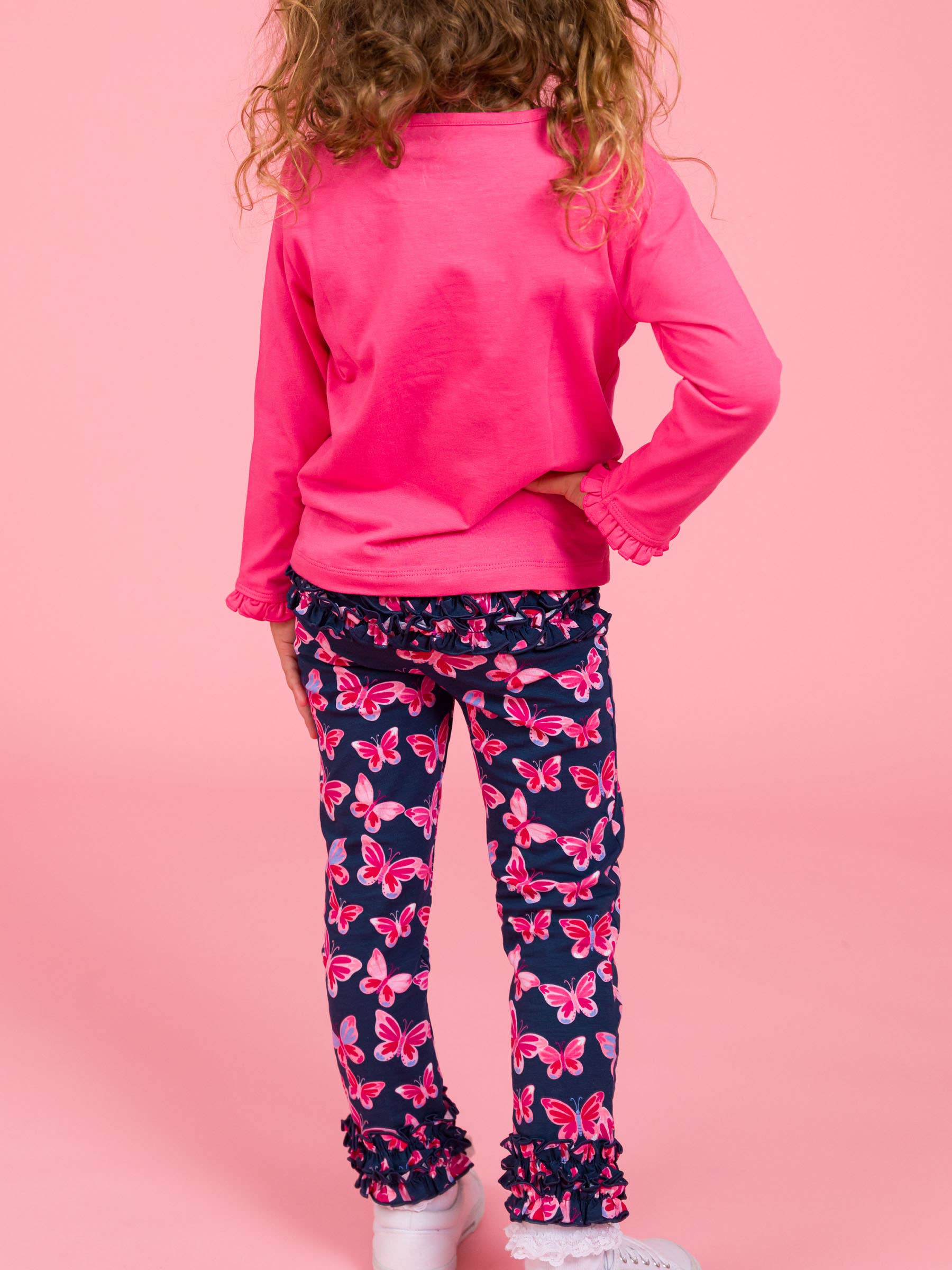 Armada Leggings Clásicos con Volantes y Mariposas para Niñas Pequeñas con Volantes Característicos en la Parte Trasera de venta al por mayor en Faire0