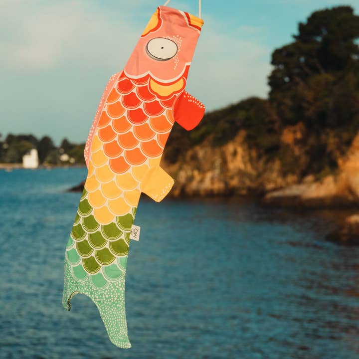 MADAME MO - Wholesale Wall Accent - Rainbow Koinobori - wind sock wall decor