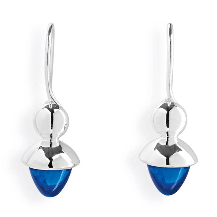 Boucles d'oreilles classiques Seadrop avec col de cygne en argent pour la vente par Heartbreaker designd by Drachenfels