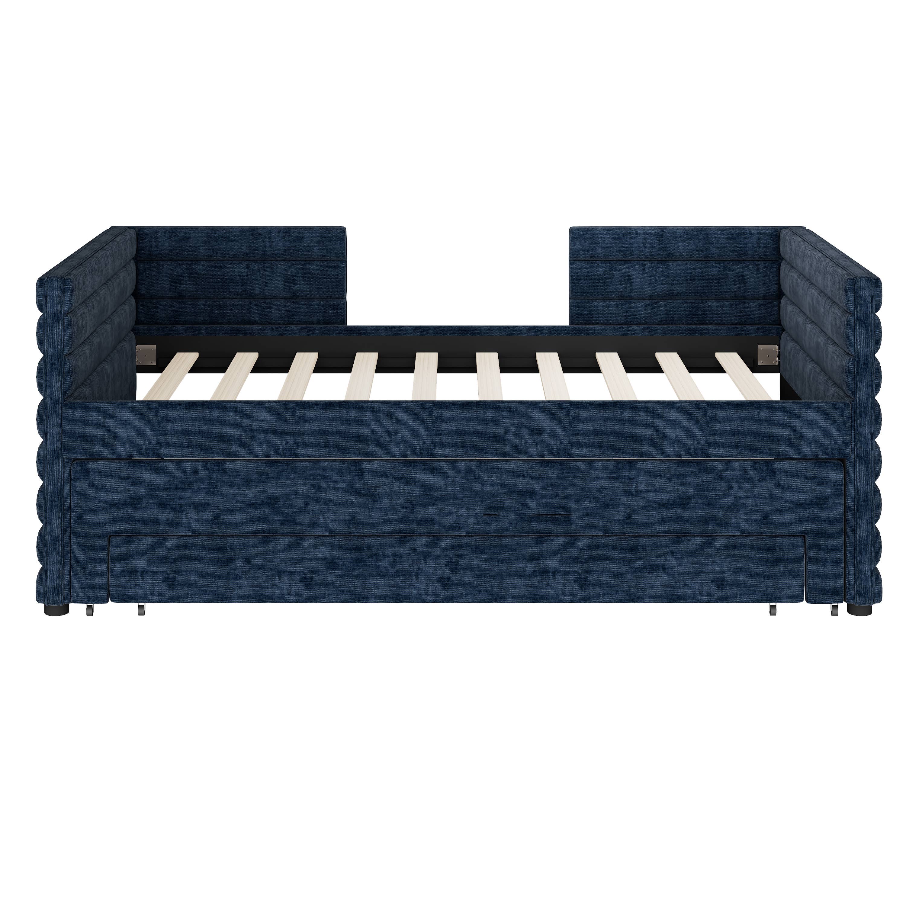 HOMYCASA DESIGN INC - Wholesale Bed - Twin Size Upholstered Daybed with Trundle &3 Storage Drawers4