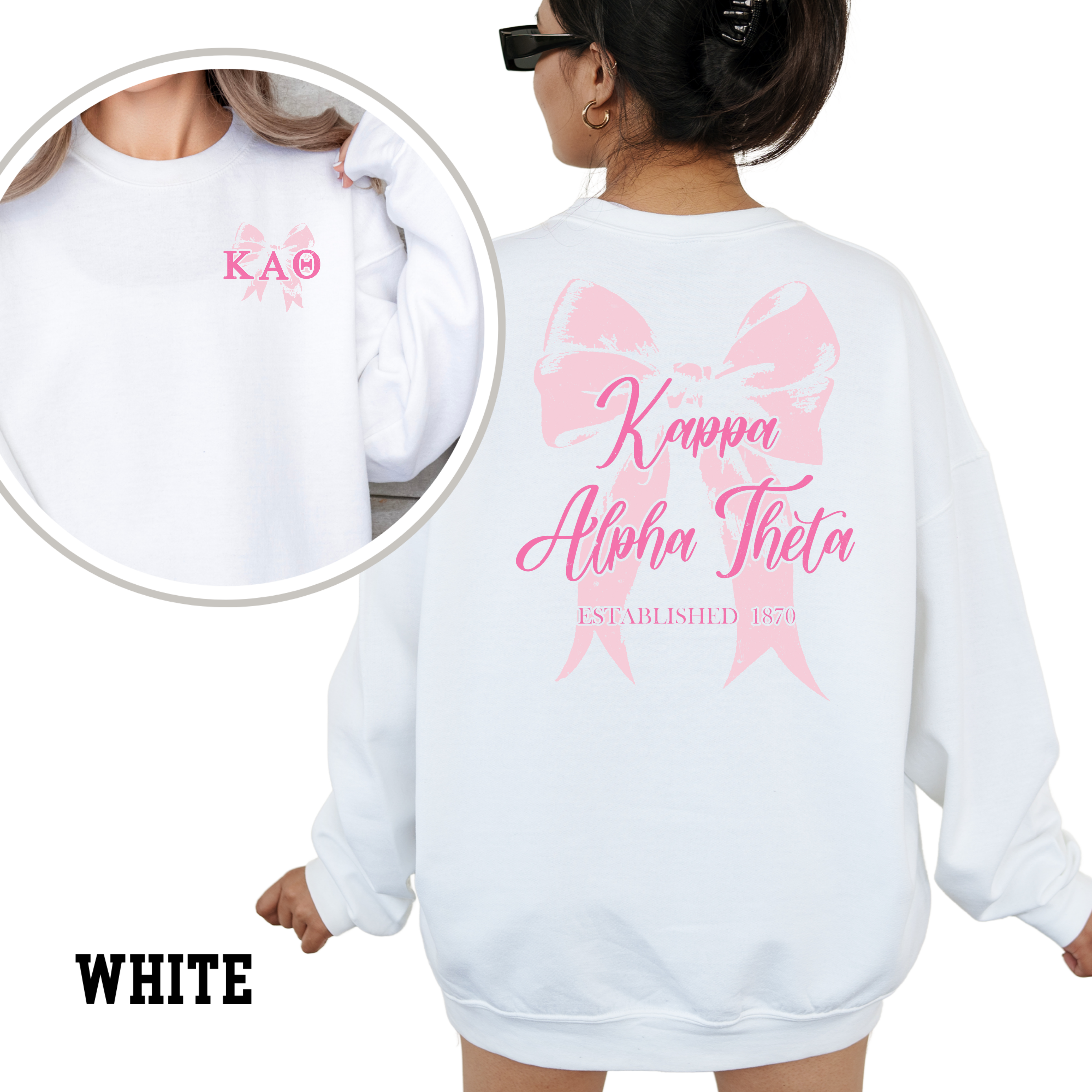 Kite and Crest - Wholesale Graphic Sweatshirt - Women's - Pink Ribbon Sorority Sweatshirt15