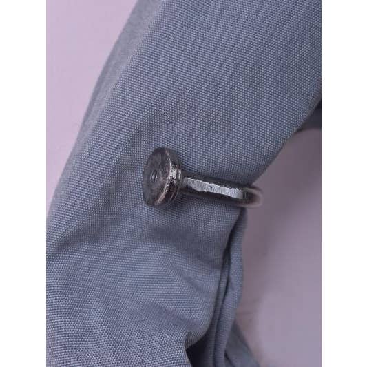 KNOBCO - Wholesale Knob/Pull - Gray Color Handmade Decorative Ceramic Flower Curtain Tie Back Hook Rustic Bathroom Towel Hook Antique Hook (Set of 2)