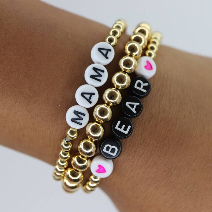 Custom gold beaded name bracelet mama bracelet party gift and other Purchase Wholesale custom beaded bracelets. Free Returns & Net 60 Terms on Faire trending on Faire.