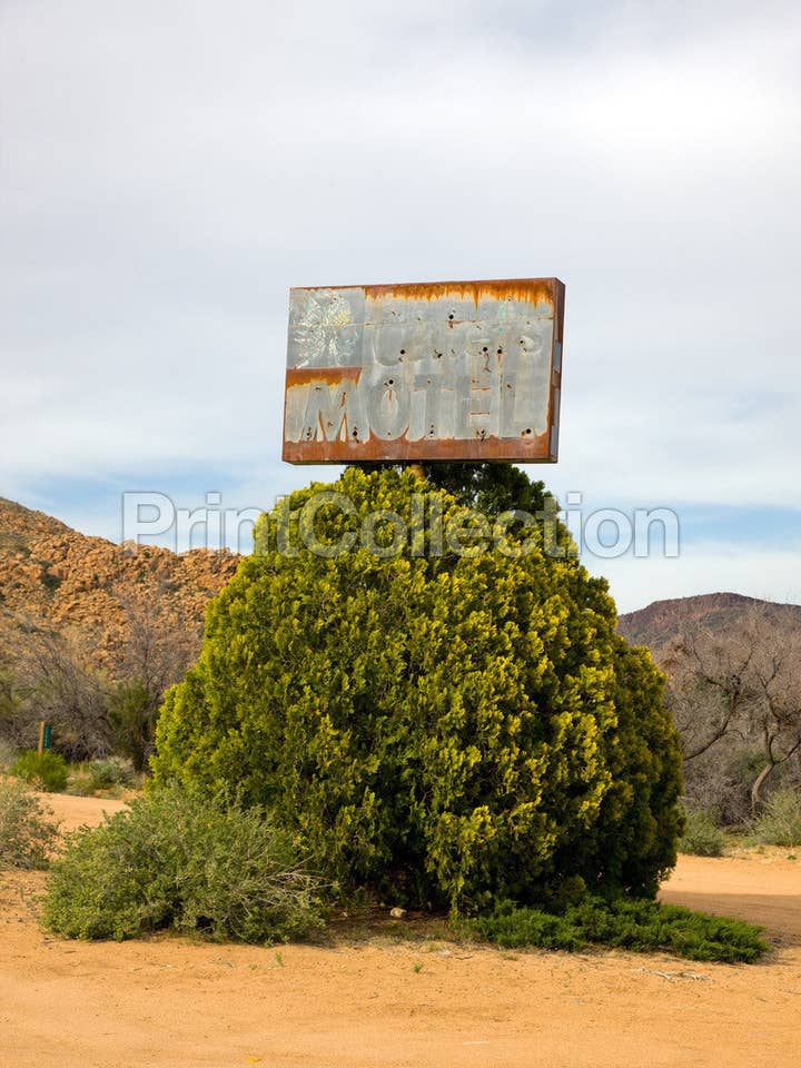 Old Motel Sign, Route 66, Truxton, Arizona for wholesale by Print Collection